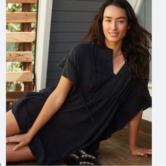 RUFFLED COVER-UP MINI DRESS - Picture 2 of 10